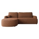 Γωνιακός καναπές Loridu-Αριστερή-Καφέ 250x174x90