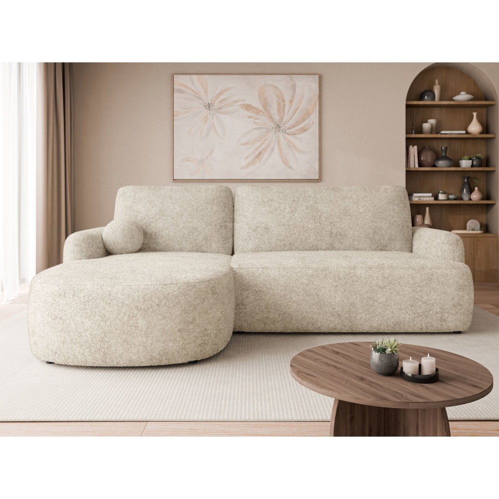 Γωνιακός καναπές Loridu-Αριστερή-Άμμος 250x174x90