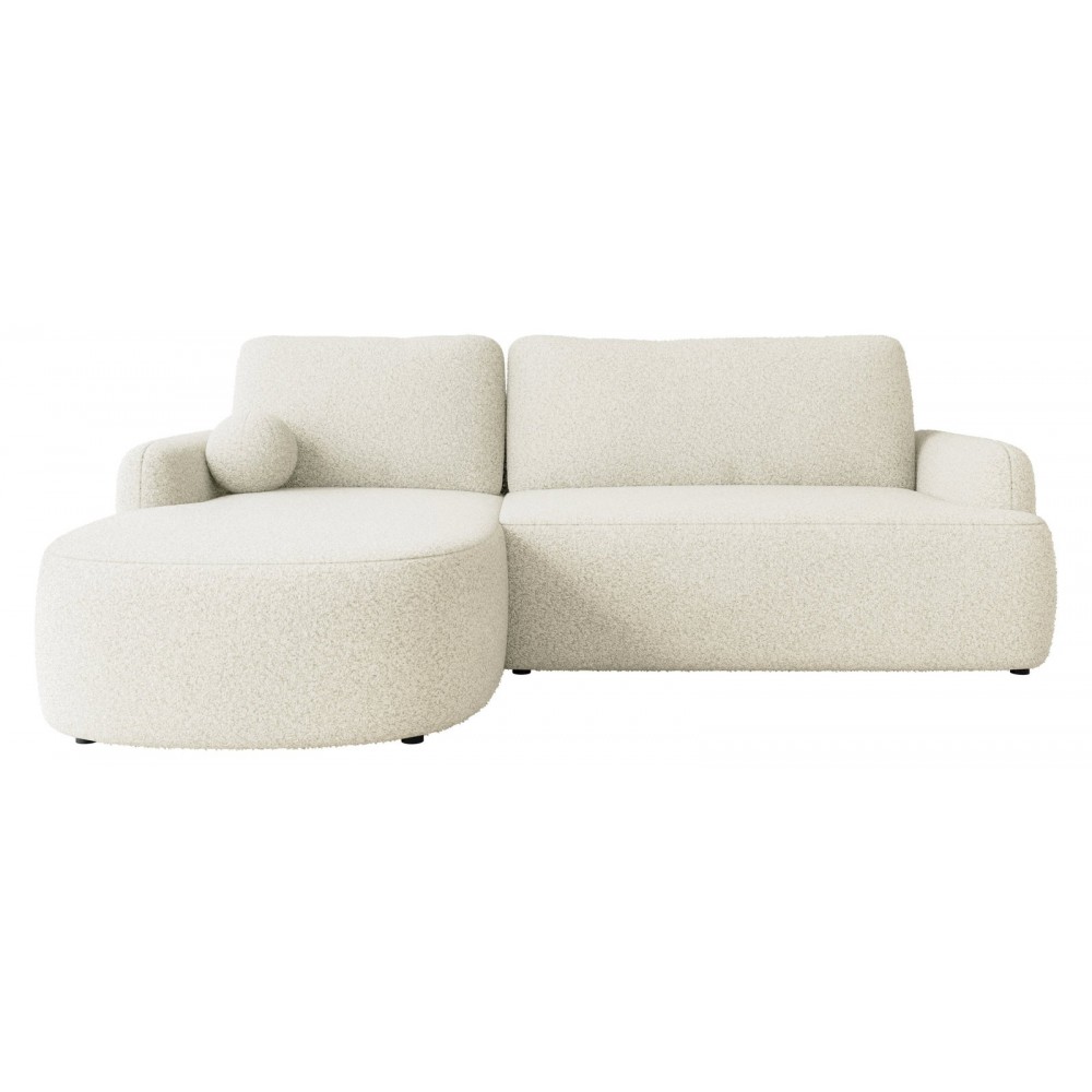 Γωνιακός καναπές Loridu-Αριστερή-Εκρού 250x174x90