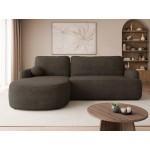 Γωνιακός καναπές Loridu-Αριστερή-Καφέ Σκούρο 250x174x90