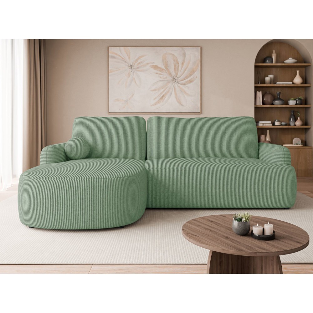 Γωνιακός καναπές Loridu-Αριστερή-Μέντα 250x174x90