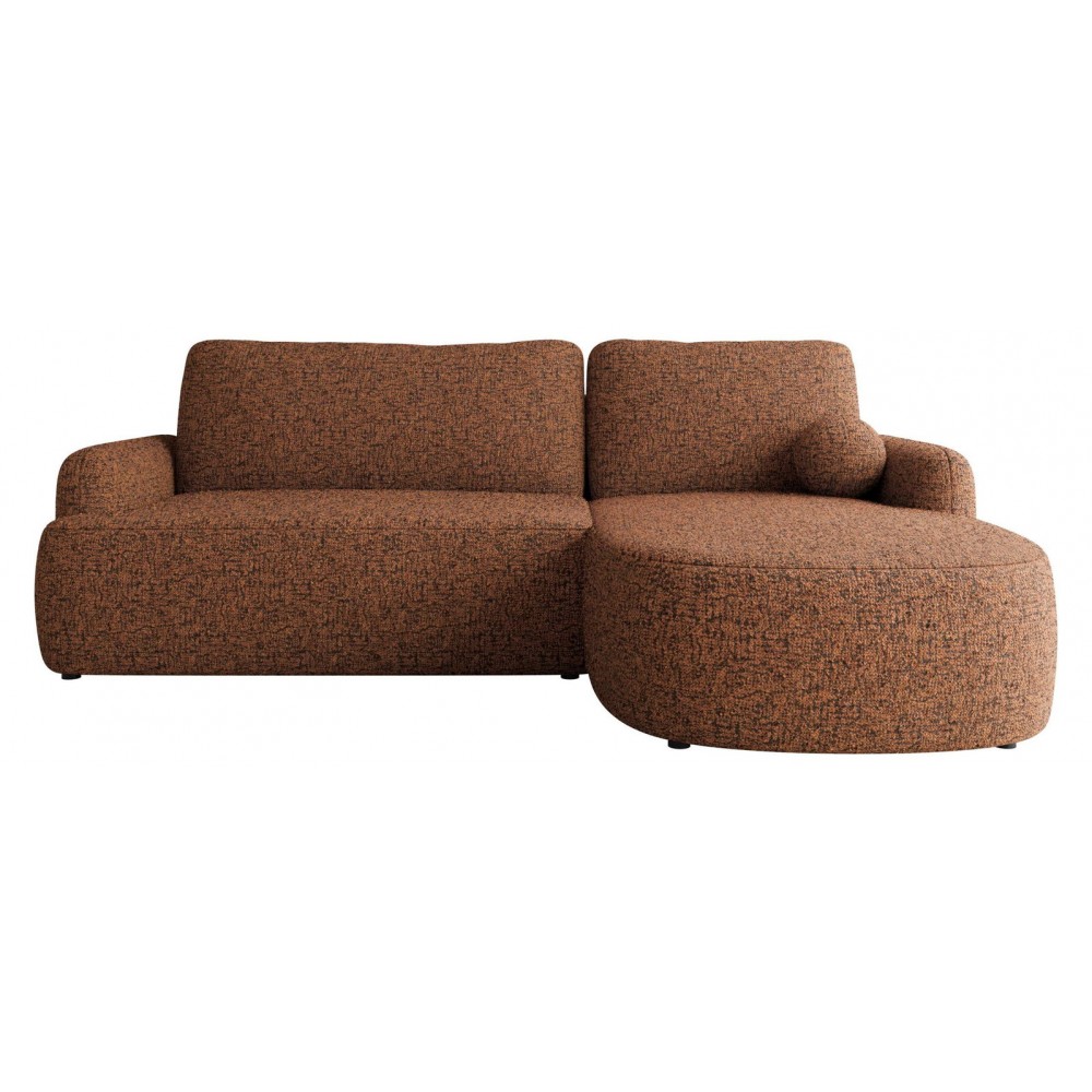 Γωνιακός καναπές Loridu-Δεξιά-Καφέ 250x174x90
