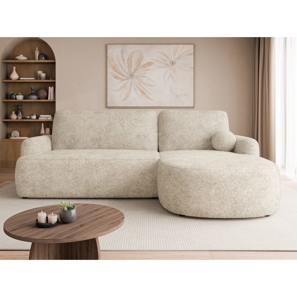 Γωνιακός καναπές Loridu-Δεξιά-Άμμος 250x174x90