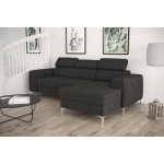 Γωνιακός Καναπές Almeria Mini-Γκρι-Δεξιά-Ύφασμα 255x165x99