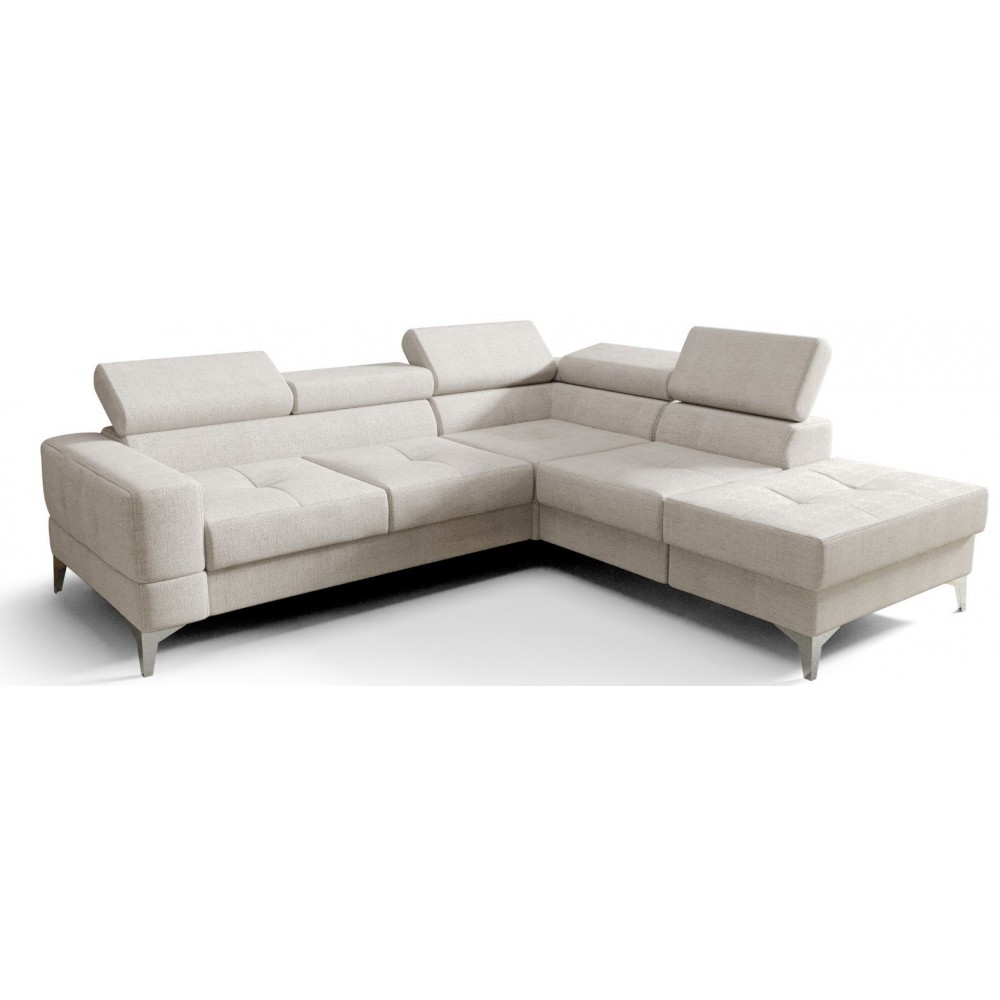Γωνιακός καναπές Soreko Plus-Εκρού-Δεξιά 250x225x99