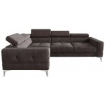 Γωνιακός καναπές Soreko-Καφέ-Αριστερή 250x180x99