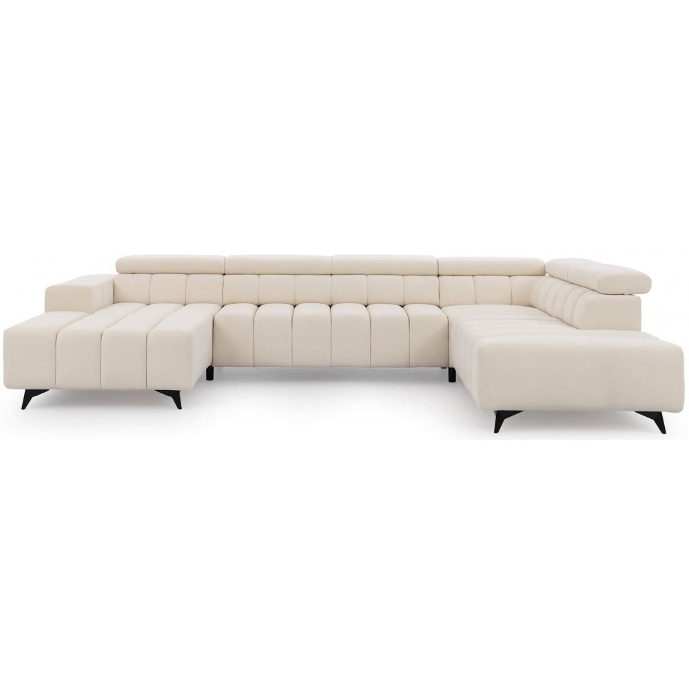 Γωνιακός Καναπές Castello-Εκρού Ανοικτό-Δεξιά 356x234x95