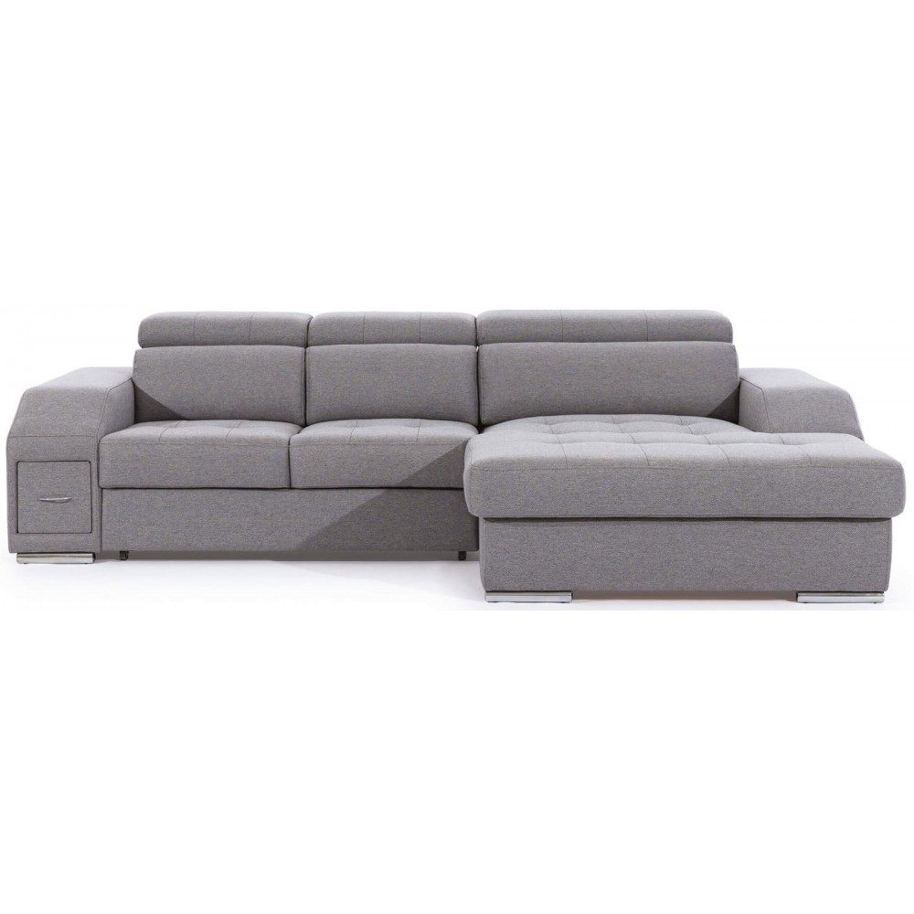 Γωνιακός Καναπές Teralia S-Γκρι Σκούρο-Δεξιά 275x173x94