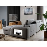 Γωνιακός Καναπές Teralia S-Γκρι Σκούρο-Δεξιά 275x173x94