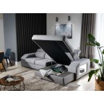 Γωνιακός Καναπές Teralia S-Γκρι Σκούρο-Δεξιά 275x173x94