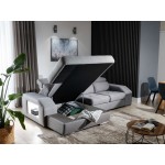 Γωνιακός Καναπές Teralia S-Γκρι Σκούρο-Αριστερή 275x173x94