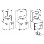 Σκευοθήκη Myriam-Λευκό 100x56.6x200
