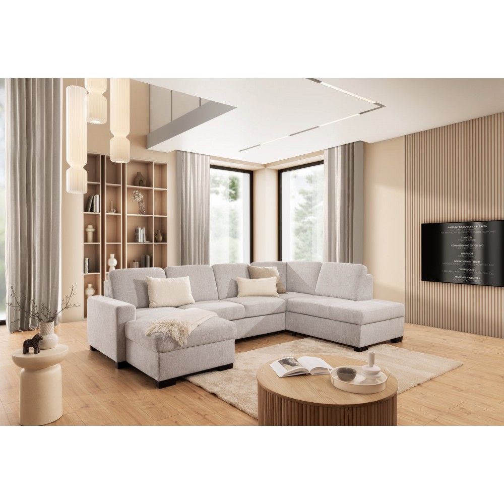 Γωνιακός Καναπές Regalia-Δεξιά-Μπεζ Ανοιχτό 310x202x90