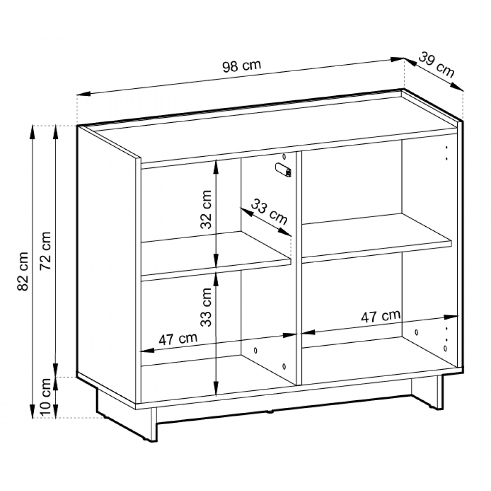 Μπουφές Velliora Mini 98x39x82