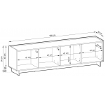 Έπιπλο Τηλεόρασης Velliora 195x39x55