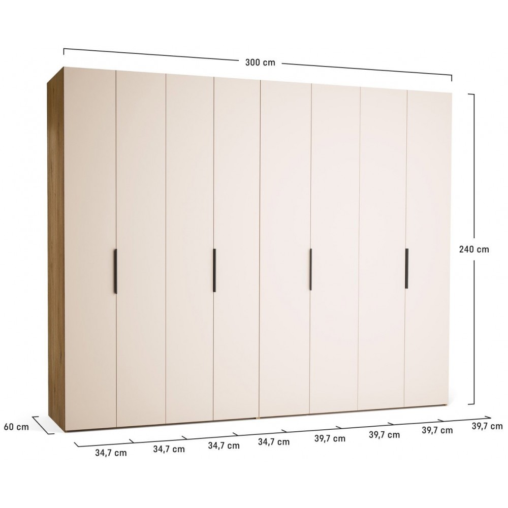 Ντουλάπα Stor Οκτάφυλλη 300x60x240