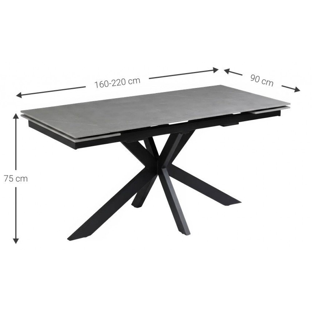 Τραπέζι Duncan επεκτεινόμενο 160x90x75