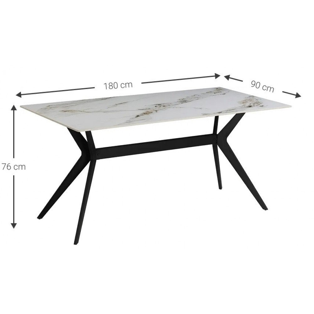 Τραπέζι Powell 180x90x76