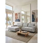 Γωνιακός Καναπές Jazz-Γκρι Ανοιχτό-Αριστερή 293x98x92