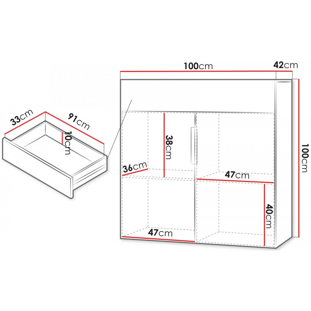 Μπουφές Kerkin 100x42x100