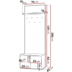 Γκαρνταρόμπα Kerkin 70x20x200