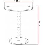 Τραπεζάκι Σαλονιού Simkon-Καφέ 35x35x50