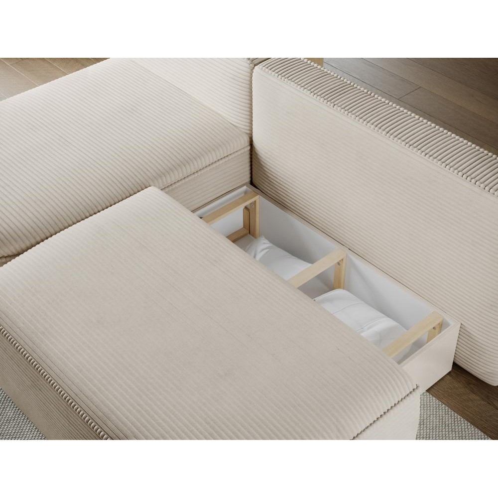 Γωνιακός Καναπές Savol-Μπεζ-Αριστερή 220x144x93