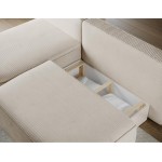 Γωνιακός Καναπές Savol-Μπεζ-Αριστερή 220x144x93