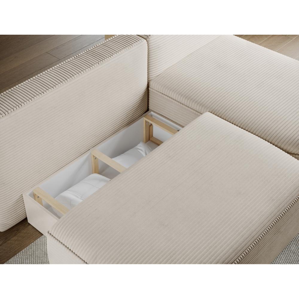 Γωνιακός Καναπές Savol-Μπεζ-Δεξιά 220x144x93