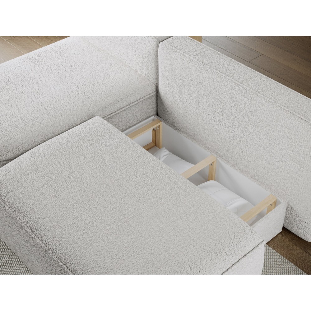 Γωνιακός Καναπές Savol-Λευκό-Αριστερή 220x144x93
