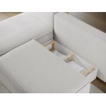 Γωνιακός Καναπές Savol-Λευκό-Αριστερή 220x144x93