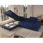 Γωνιακός Καναπές Lesor-Μπλε-Αριστερή 274x200x93