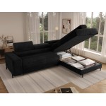 Γωνιακός Καναπές Lesor-Μαύρο-Δεξιά 274x200x93