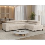 Γωνιακός Καναπές Lesor-Μπεζ-Δεξιά 274x200x93