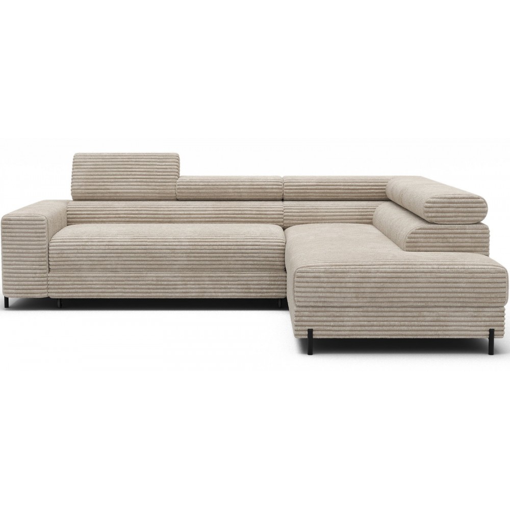 Γωνιακός Καναπές Lesor-Μπεζ-Δεξιά 274x200x93