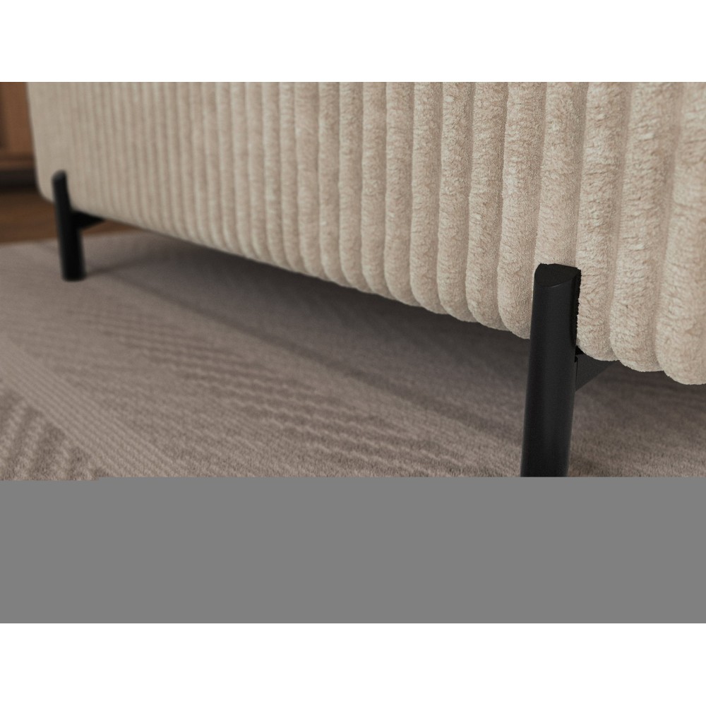 Γωνιακός Καναπές Lesor-Μπεζ-Δεξιά 274x200x93