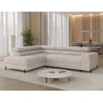 Γωνιακός Καναπές Lesor-Λευκό-Αριστερή 274x200x93