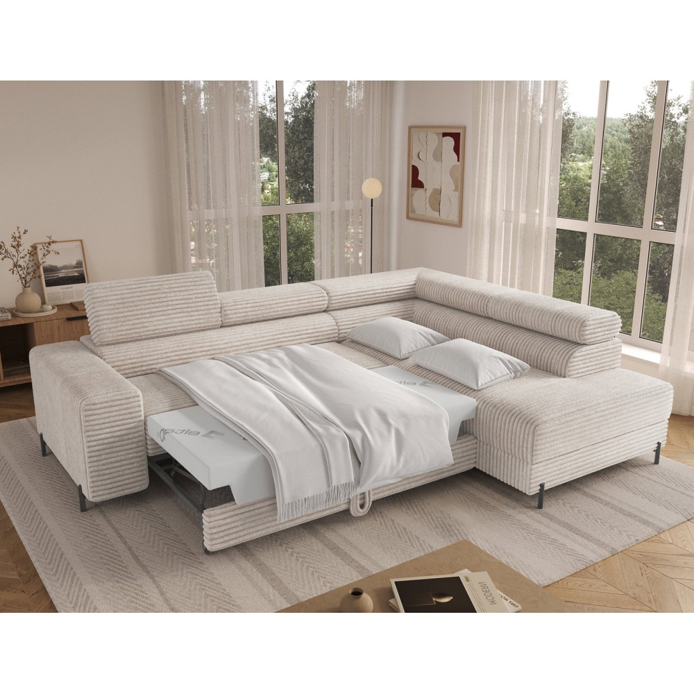 Γωνιακός Καναπές Lesor-Λευκό-Δεξιά 274x200x93