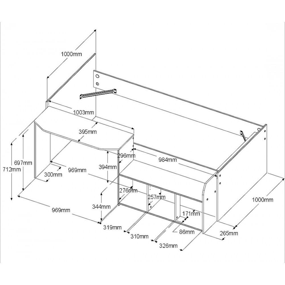 Παιδικό Κρεβάτι Jador 136x203x75