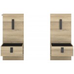 Σετ 2 Κομοδίνα Kaleria 40x36x88