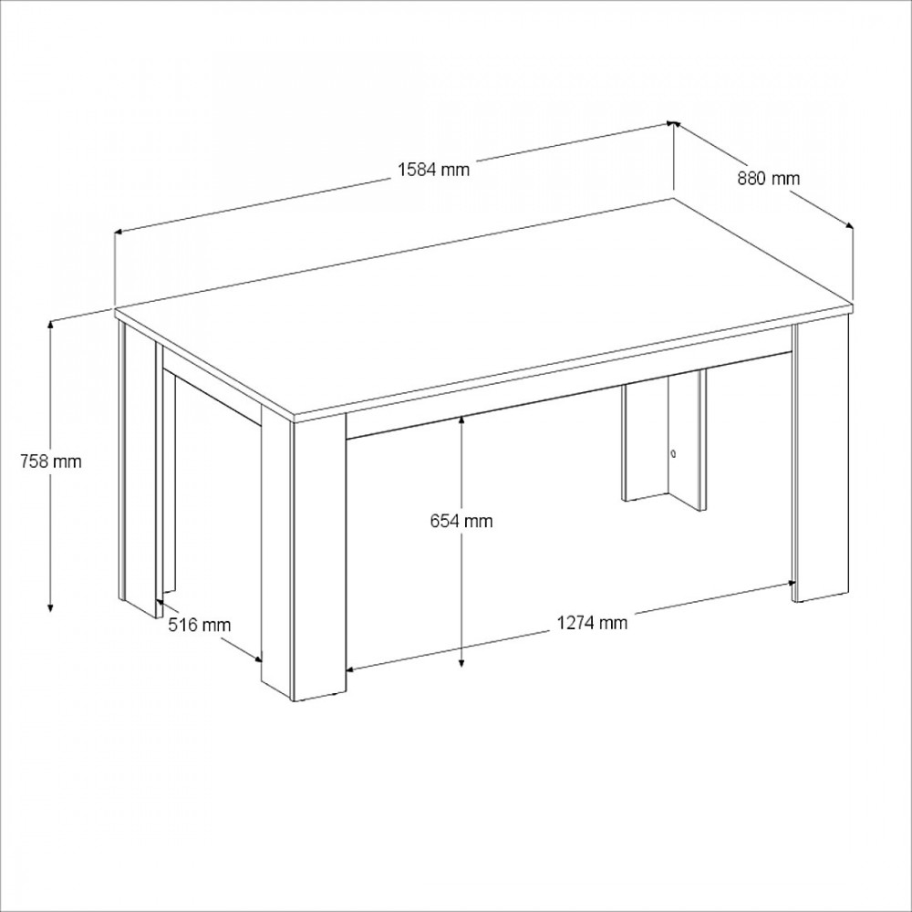 Τραπέζι Keloria 158x88x76