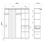 Βεστιάριο Coralia 161x40x200