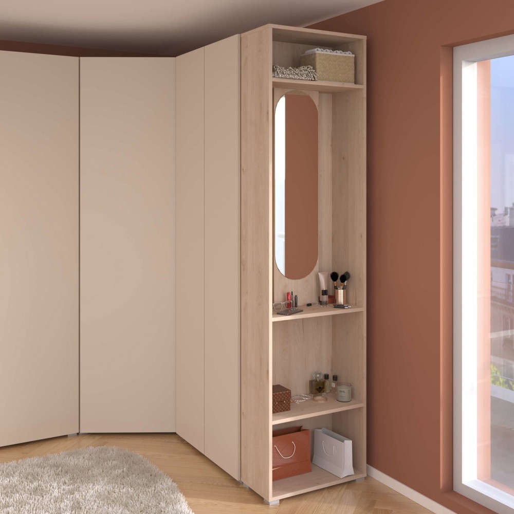 Ντουλάπι με Καθρέπτη Βεστιαρίου Montelia 59x28x232