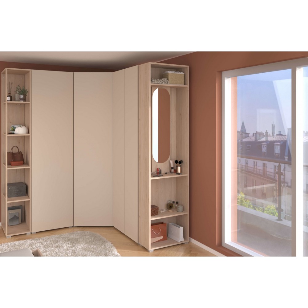 Ντουλάπι με Καθρέπτη Βεστιαρίου Montelia 59x28x232