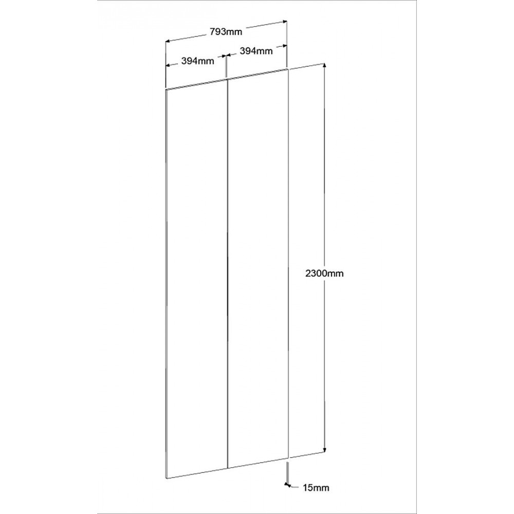 Σετ 2 πόρτες βεστιαριού Montelia 40-Φυσικό 39x1.5x200