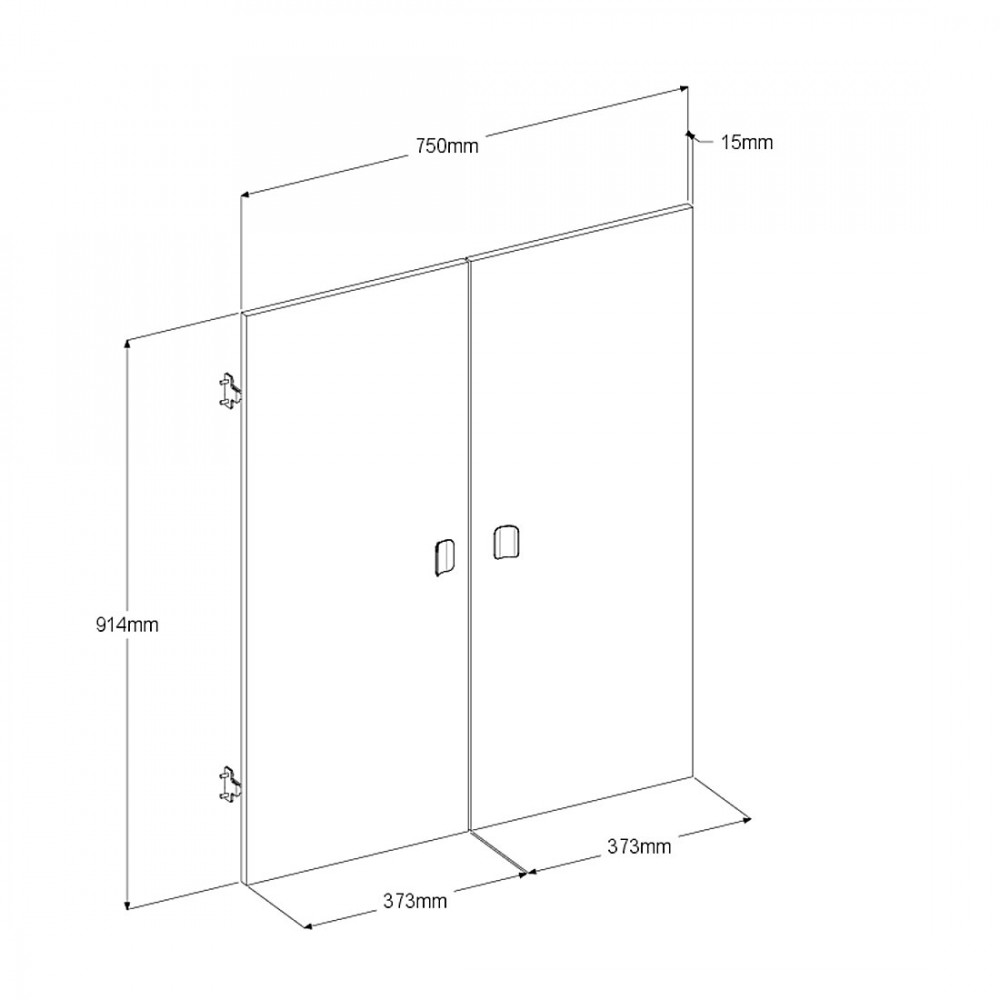 Σετ πόρτες για τη βιβλιοθήκη Soria II-Κασμίρ 75x20x91.5