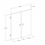 Σετ πόρτες για τη βιβλιοθήκη Soria II-Κασμίρ 75x20x91.5