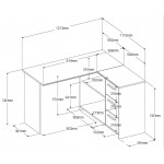 Γωνιακό Γραφείο Intesy 121x111x75