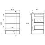 Επιδαπέδιο ντουλάπι Evoria 60 3D 60x60x87
