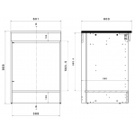 Επιδαπέδιο Ντουλάπι Φούρνου Evoria 60x60x87